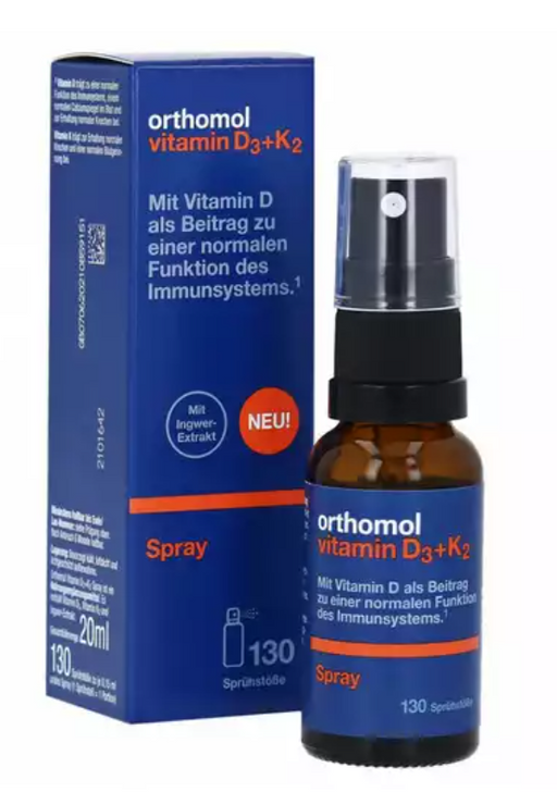 Orthomol Витамины D3 + K2, спрей, для иммунной системы и здоровья костей, 20 мл, 1 шт.