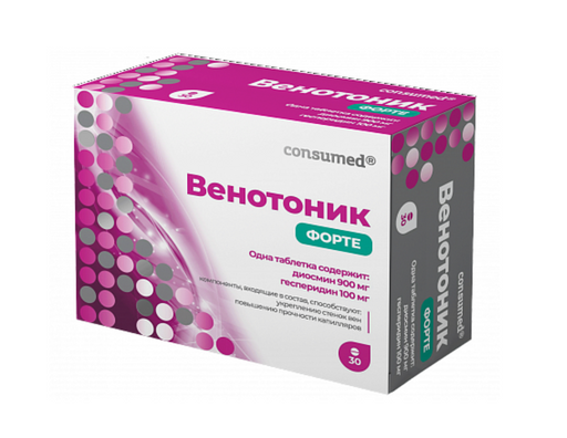 Consumed Венотоник Форте, 100 мг+900 мг, таблетки, диосмин гесперидин, 30 шт.