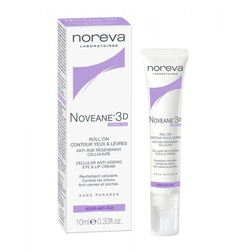 Noreva Noveane 3D Регенерирующий уход для контура глаз и губ, Тюбик с роликовым механизмом, 10 мл, 1 шт.